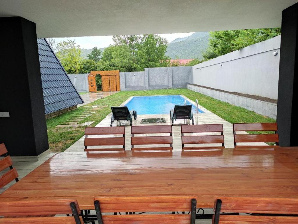 Qafqaz Wood Chalet Gabala Bagian luar foto
