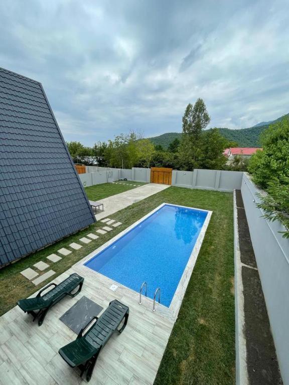 Qafqaz Wood Chalet Gabala Bagian luar foto